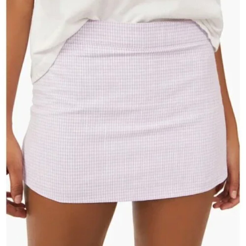 free people big dreams lavender gingham skort